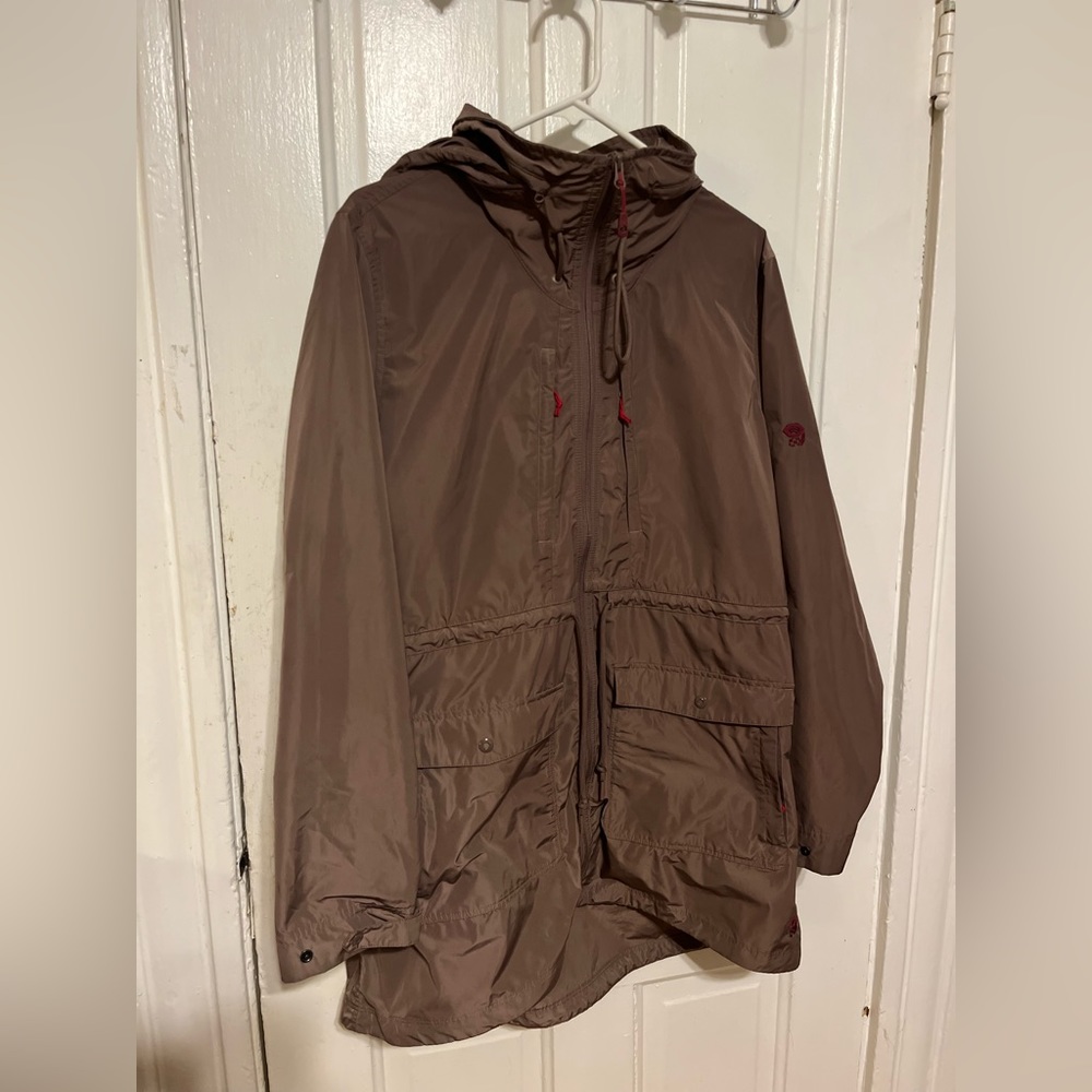 Mountain Hardwear Jacket Women XL Mauve Hooded Full Zip Anorak